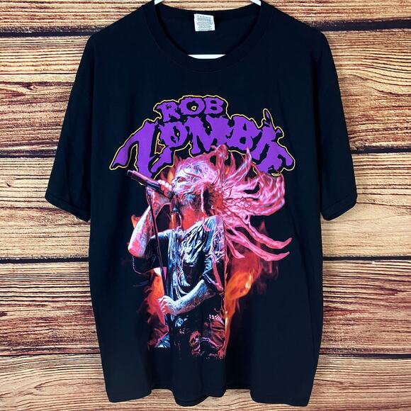 2013 Rob Zombie Black Graphic Band T-shirt - Picture 3 of 7